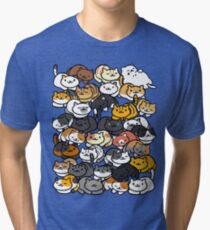 Neko Atsume Sleepy Kitties Tri-blend T-Shirt