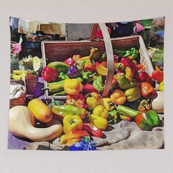 Item preview, Colorful Vegetables in a Farmer's Market designed and sold by Susan Savad.