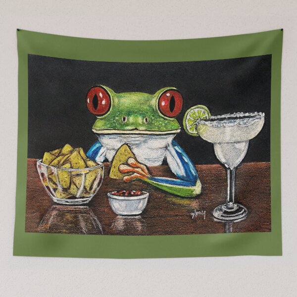 Item preview, Margarita Frog designed and sold by GardenPartyArt.