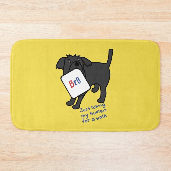 Item preview, Dog is taking his human for a walk and will BRB designed and sold by ellenhenry.