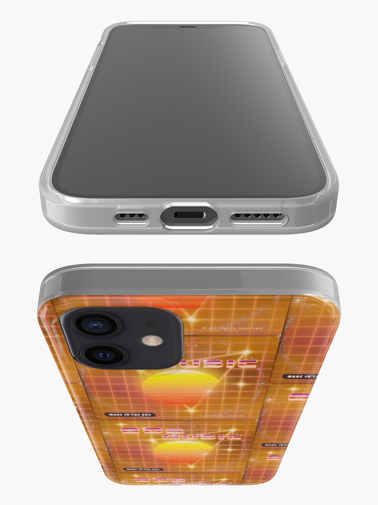 Alternate view of 80s music vinyl disk album iPhone Case