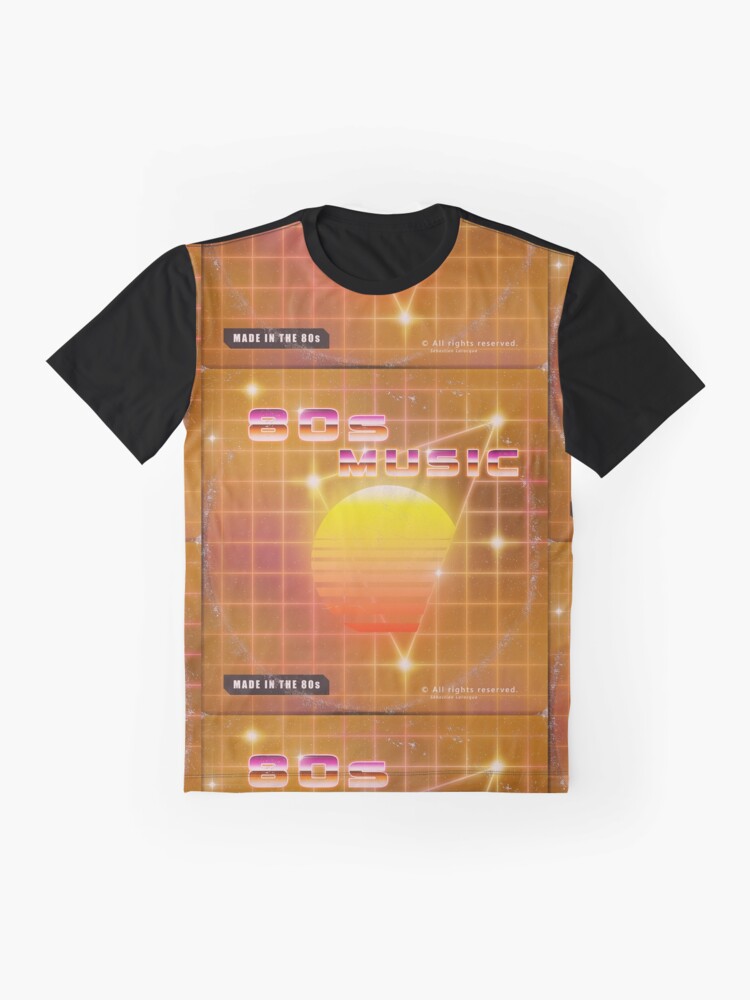 Alternate view of 80s music vinyl disk album Graphic T-Shirt