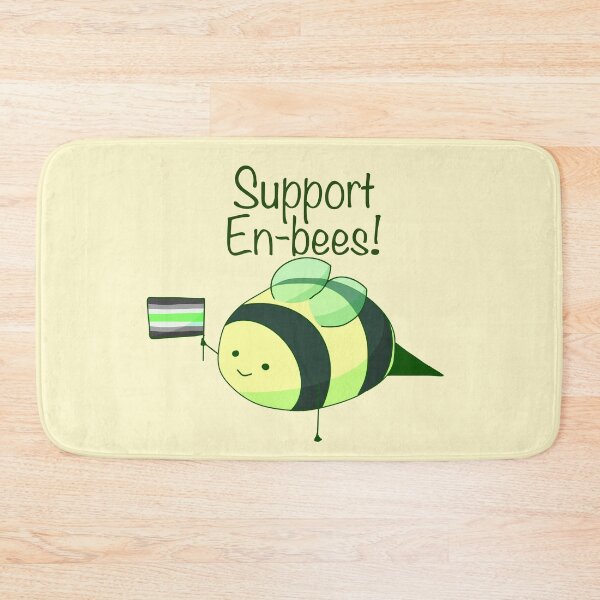 Item preview, "Support En-bees!" Nonbinary Agender Pride Bee designed and sold by ForTheFrogWar.