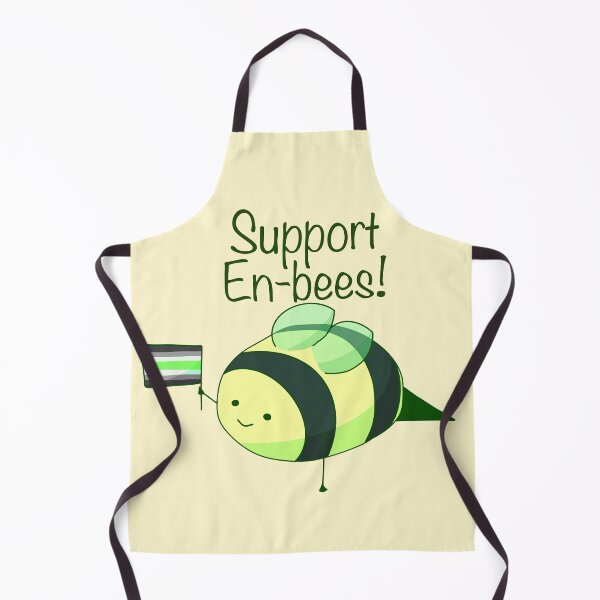 Item preview, "Support En-bees!" Nonbinary Agender Pride Bee designed and sold by ForTheFrogWar.
