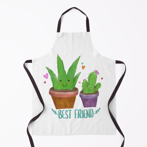Item preview, Best Friend - Cute Cactus and Aloe vera - Flowerpots designed and sold by rainartstudio.