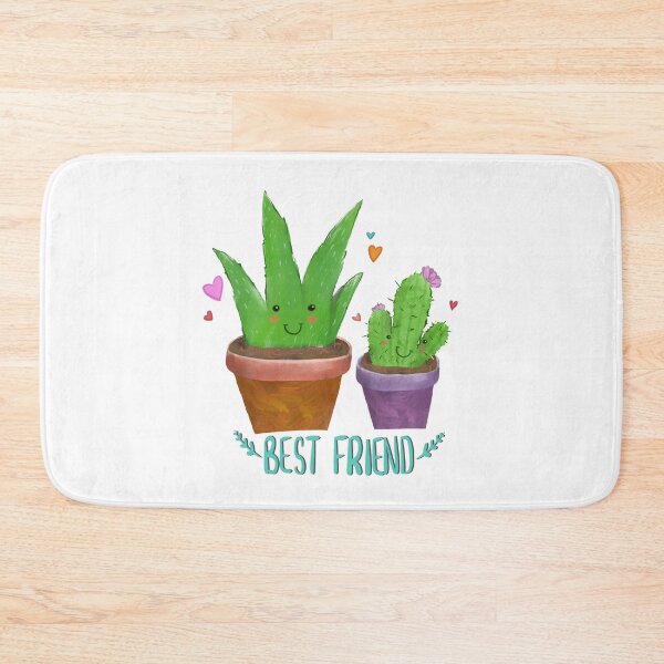 Item preview, Best Friend - Cute Cactus and Aloe vera - Flowerpots designed and sold by rainartstudio.