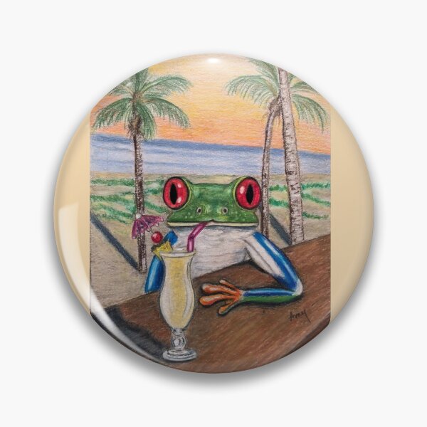 Item preview, Pina Colada Frog designed and sold by GardenPartyArt.