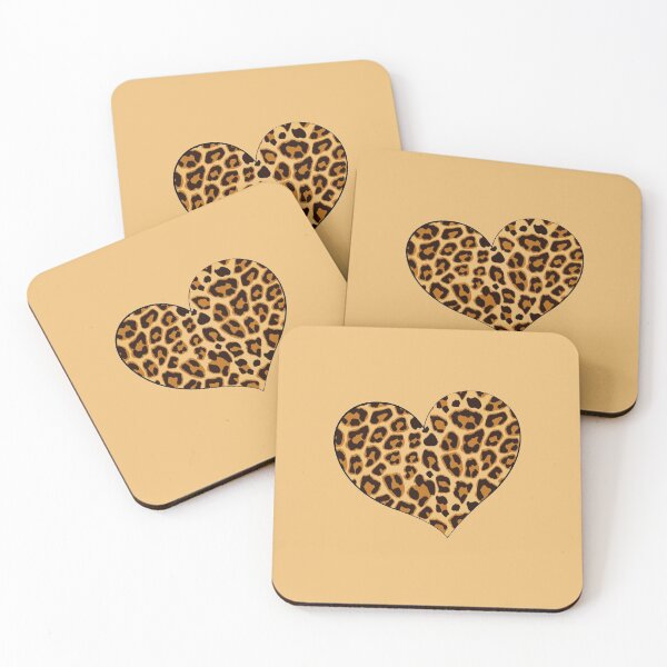 Item preview, Leopard Print Love Heart design cheetah print Love Symbol designed and sold by mashmosh.