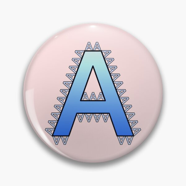 Item preview, Letter A (blue) Lined with Little Letters designed and sold by artfulnotebook.