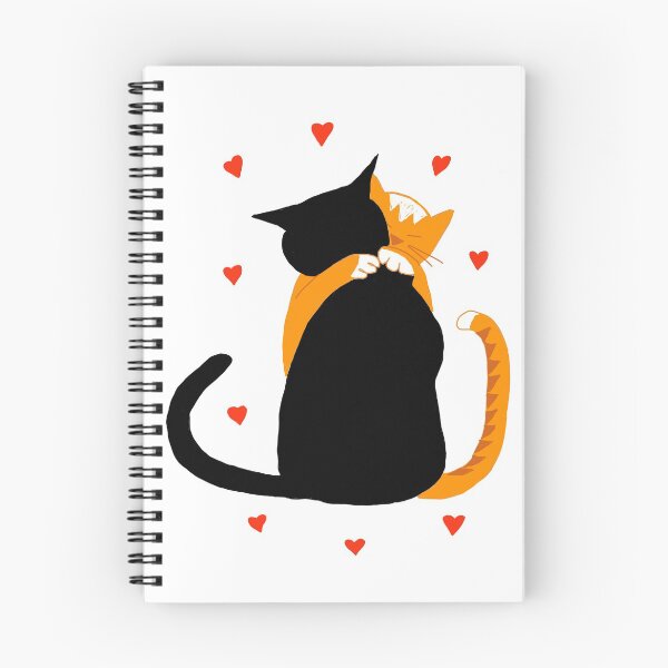 Item preview, Two cats hugging surrounded by hearts designed and sold by Kate September.