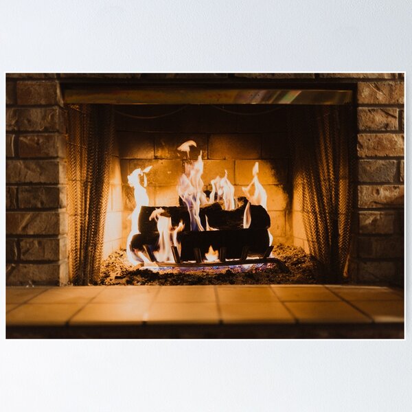 Item preview, Cozy Winter Fireplace  designed and sold by newburyboutique.