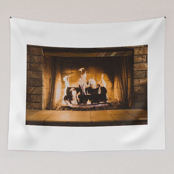 Item preview, Cozy Winter Fireplace  designed and sold by newburyboutique.