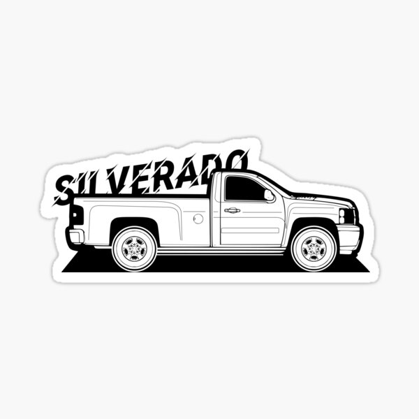 Pegatina «Camioneta Chevy Silverado» de IssKa | Redbubble