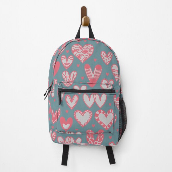 Item preview, Happy Valentine's Day dark blue background with different hand drawn hearts designed and sold by mashmosh.