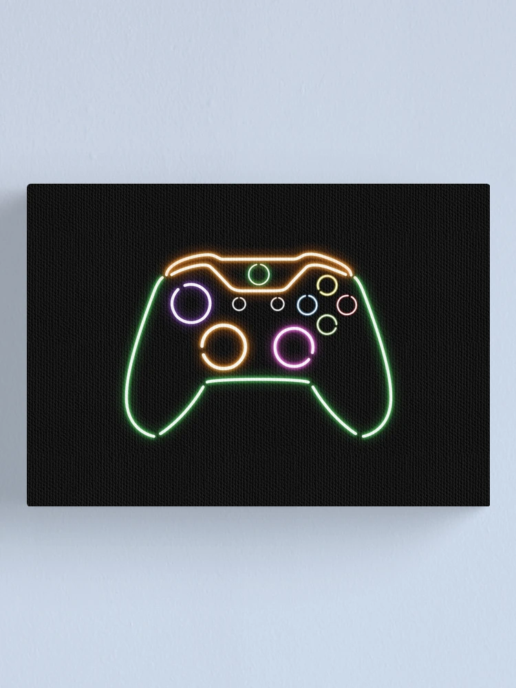 Neon Xbox One controller Canvas Print for Sale by GamespaceDesign