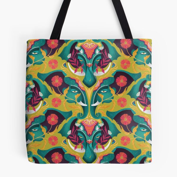 Item preview, indian elephant damask designed and sold by michaelzindell.