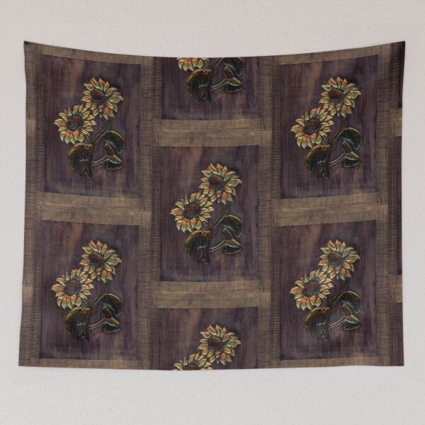 Item preview, Sunflowers on Copper designed and sold by Marcella Chapman.