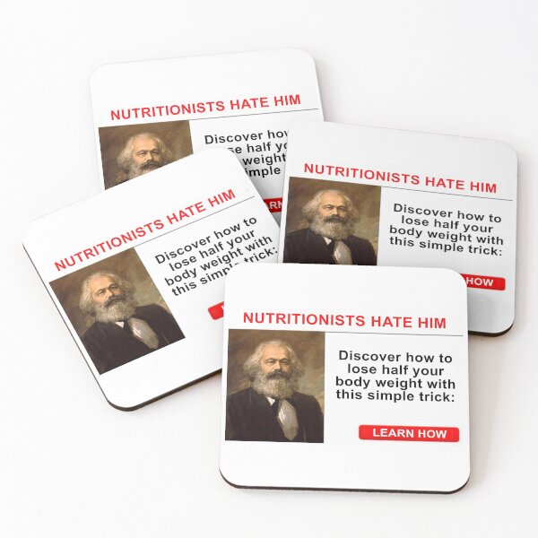 Item preview, Karl Marx nutritionists humor pop art designed and sold by AsKartongs.