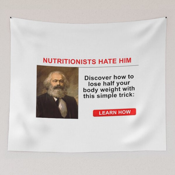 Item preview, Karl Marx nutritionists humor pop art designed and sold by AsKartongs.