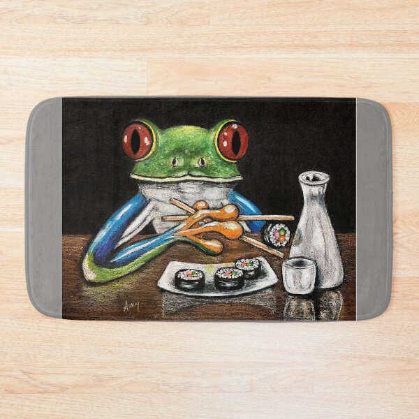 Item preview, Sake & Sushi Frog designed and sold by GardenPartyArt.