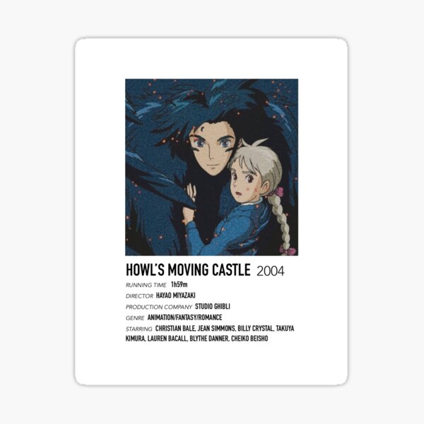 Affiche alternative du château en mouvement de Howl Sticker