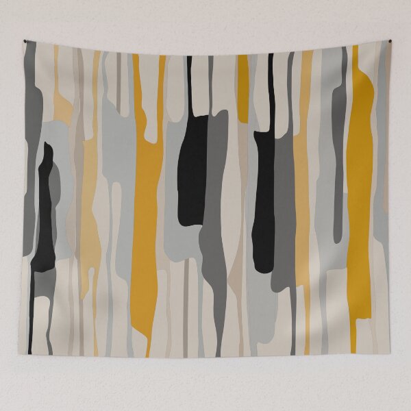 Item preview, Modern Contemporer Abstract Shape, Yellow, Beige, Grey and Black designed and sold by MyArt23.