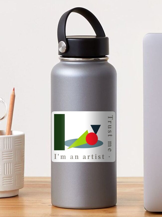 Thumbnail 1 of 3, Sticker, Apple, vine and grapes - Trust me i am an artist designed and sold by reIntegration.