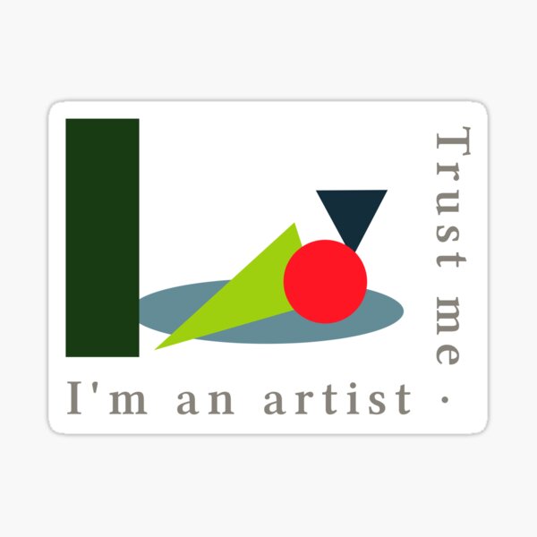 Apple, vine and grapes - Trust me i am an artist Sticker