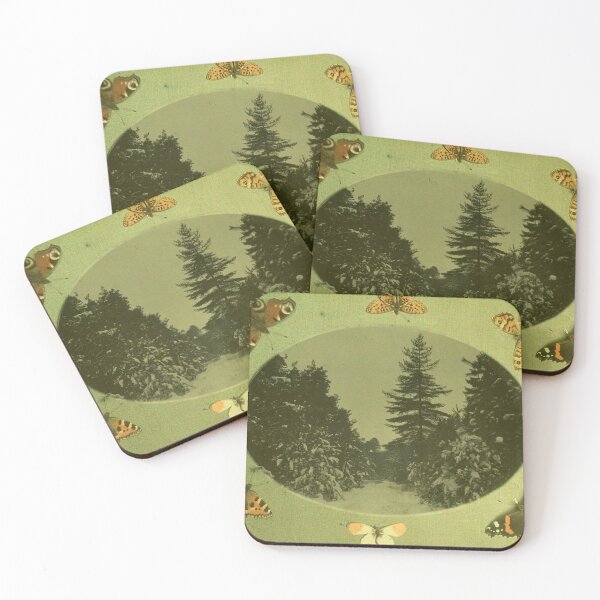 Item preview, Scene of snow landscape and butterflies by Paul Sano designed and sold by IndieArtDream.