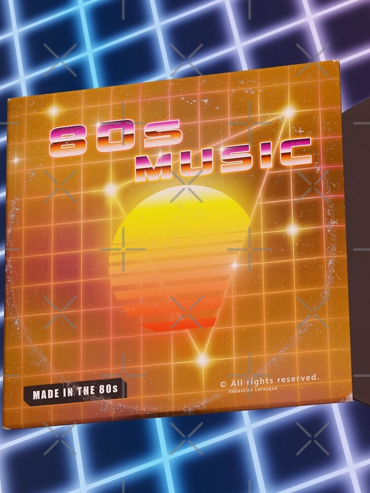 80s music with vinyl disk by GaiaDC