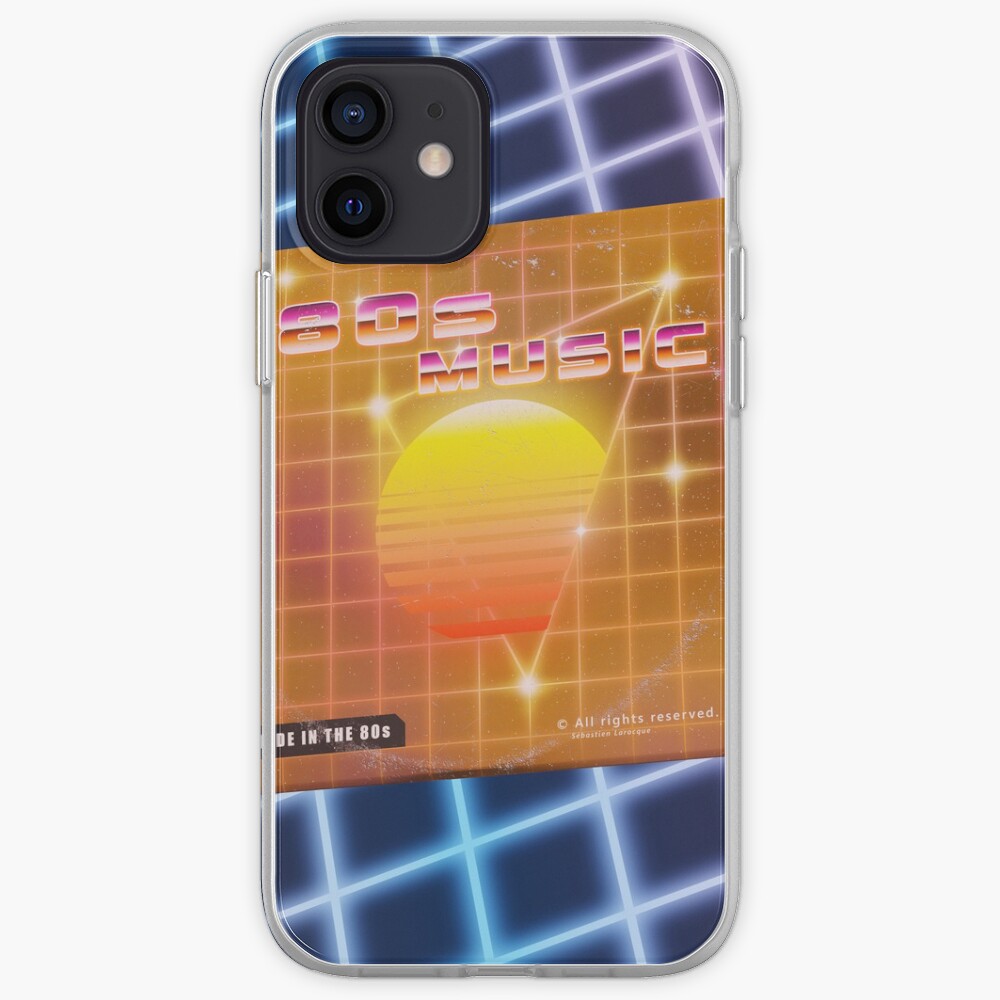 80s music with vinyl disk iPhone Case