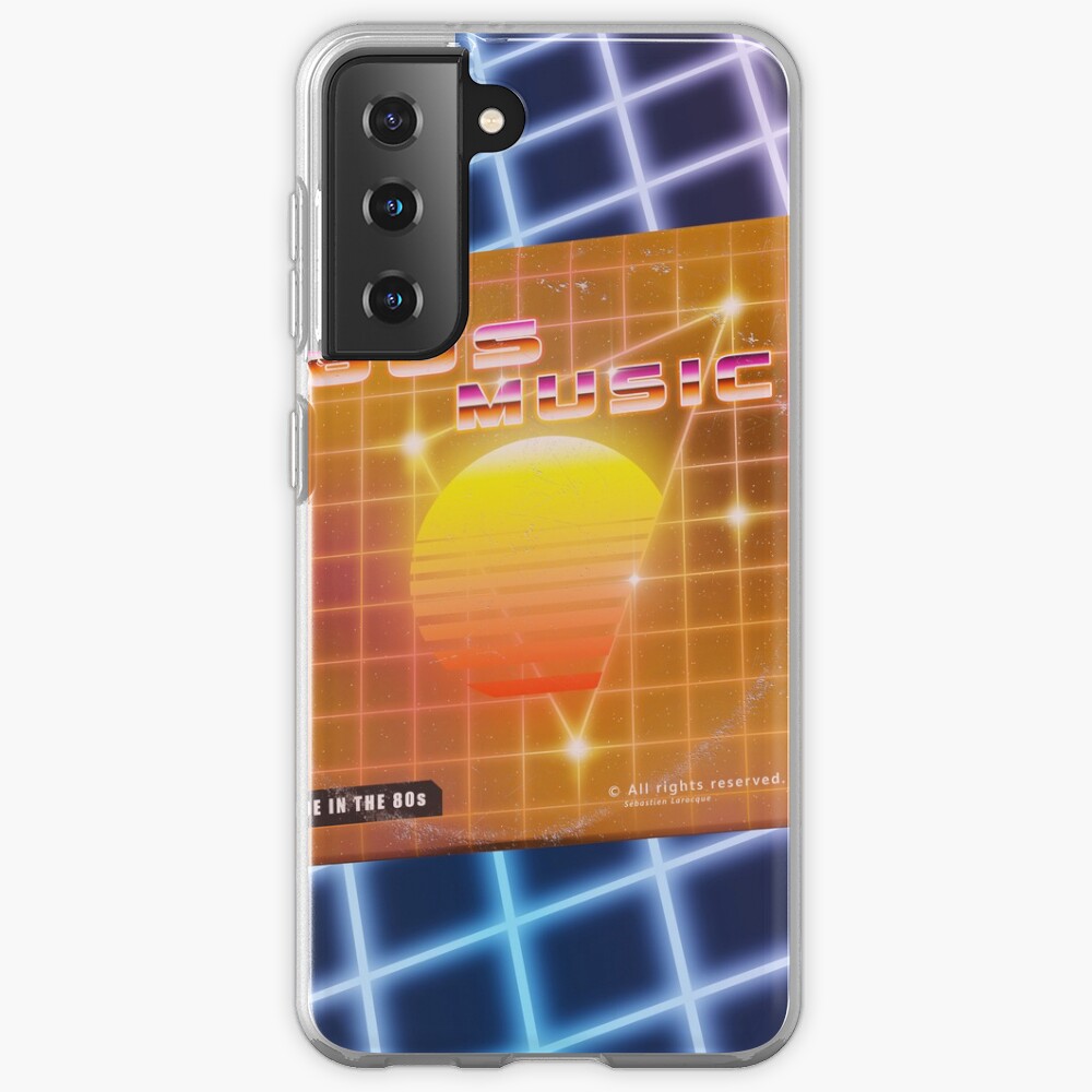 80s music with vinyl disk Samsung Galaxy Phone Case