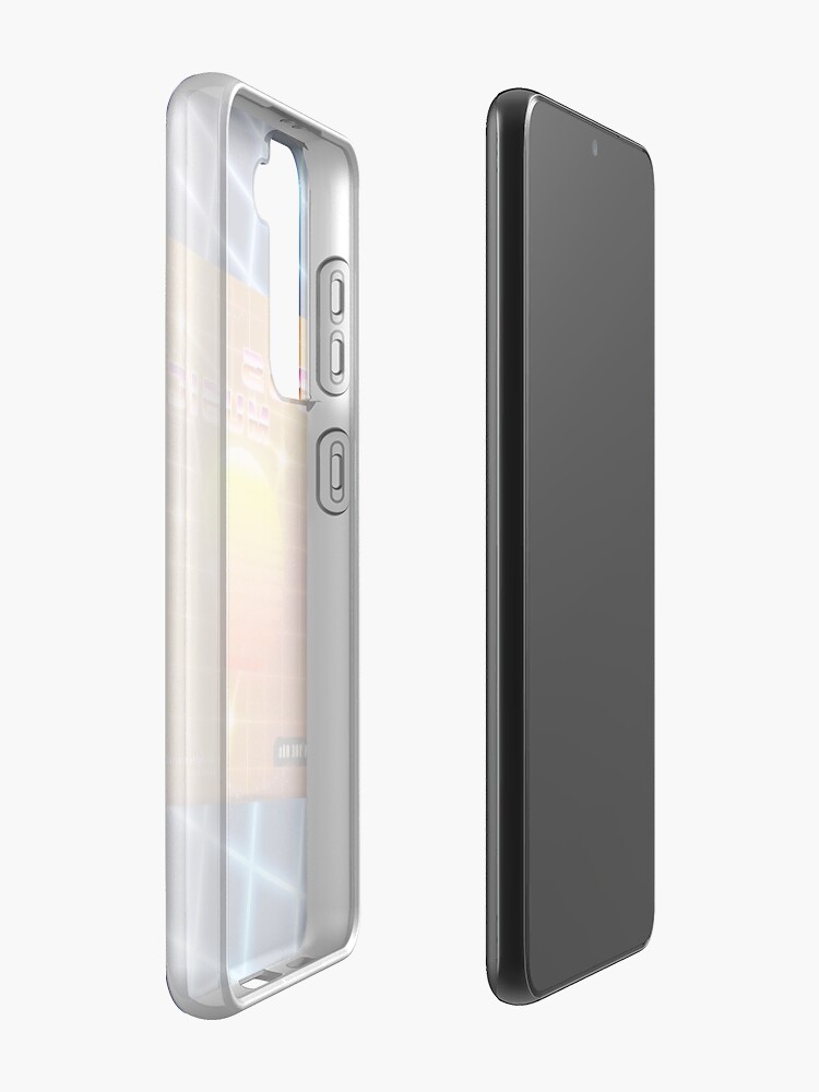 Alternate view of 80s music with vinyl disk Samsung Galaxy Phone Case
