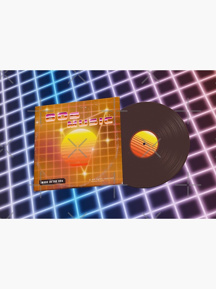 80s music with vinyl disk by GaiaDC