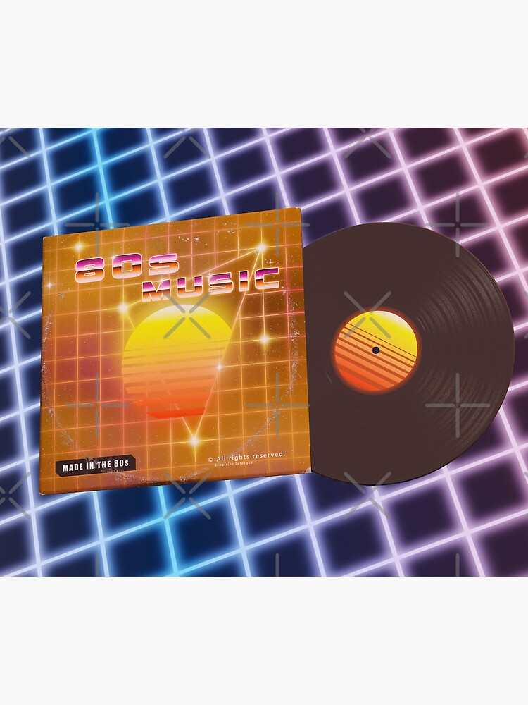 80s music with vinyl disk by GaiaDC