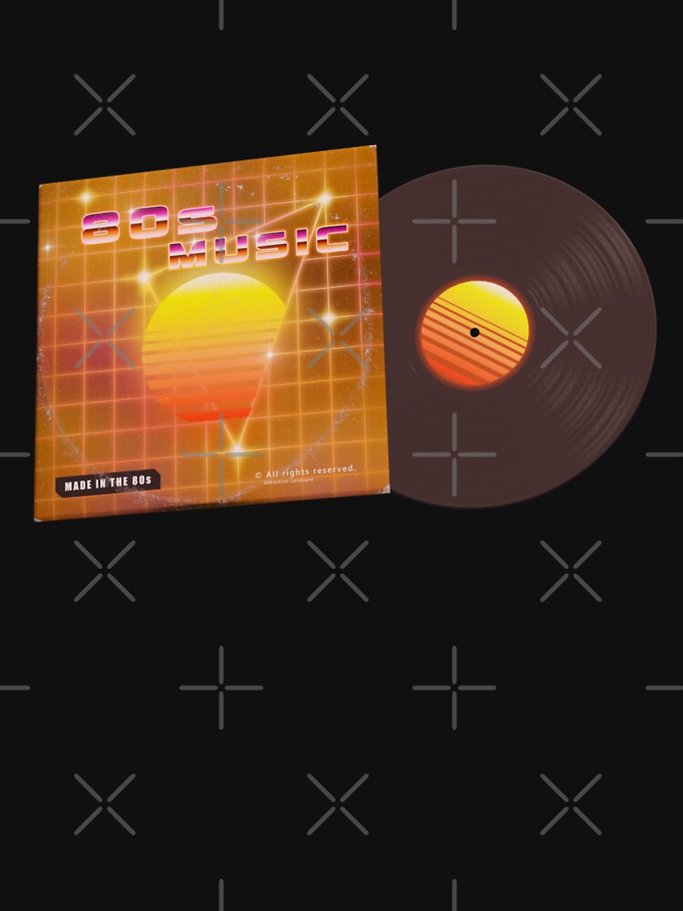 80s music with vinyl disk by GaiaDC