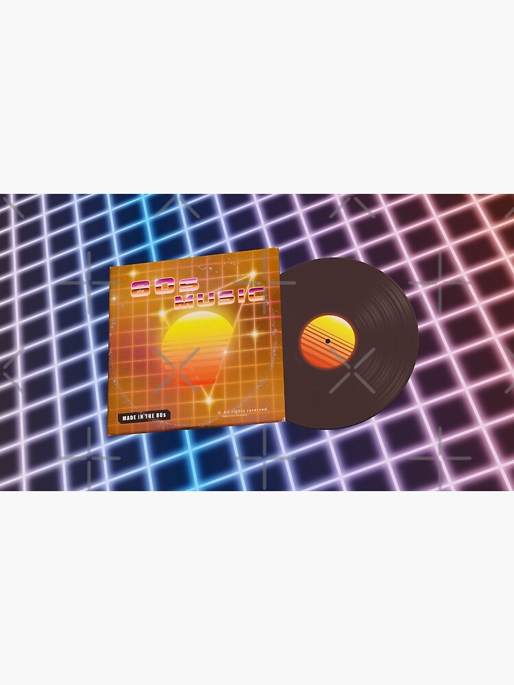 80s music with vinyl disk by GaiaDC