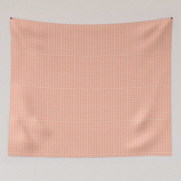 Item preview, peach grid designed and sold by pizzarolls0607.