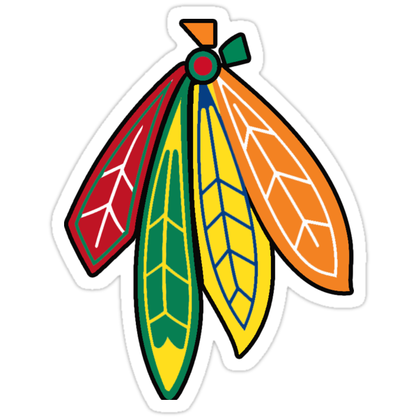 "Chicago Blackhawks Feathers " Stickers By DarienBecker | Redbubble