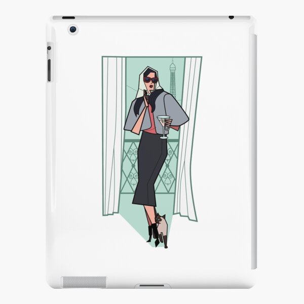 Cats and cocktails retro print iPad Snap Case