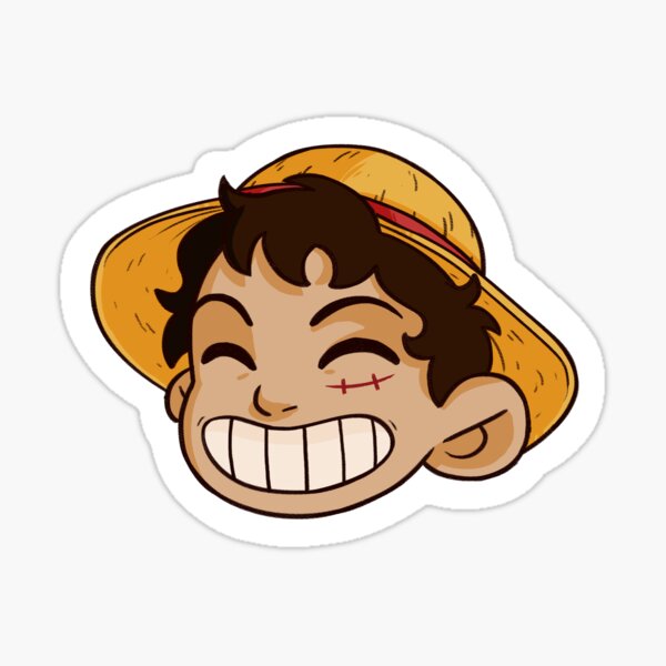 Adesivi Sticker - One Piece - Luffy Mugiwara Anime Manga Cappello Di Paglia