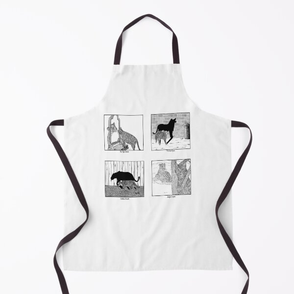 Item preview, Four Wild Cats Within - whimsical cat drawings designed and sold by Crystal Raymond.