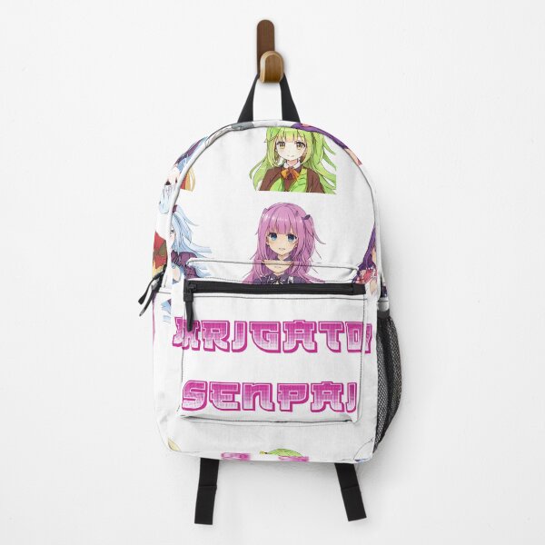 Item preview, six cute anime girls arigato senpai text designed and sold by Omniodise.