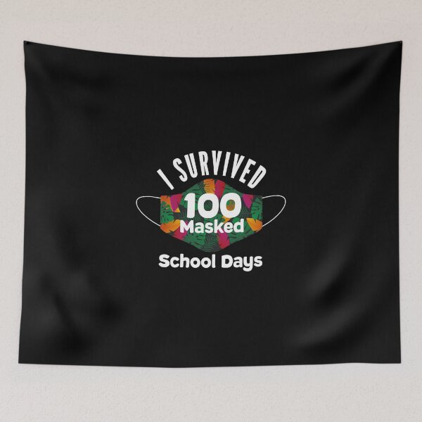 Item preview, I Survived 100 Masked School Days, 100 Day Of School Shirt designed and sold by bigfamilytee.