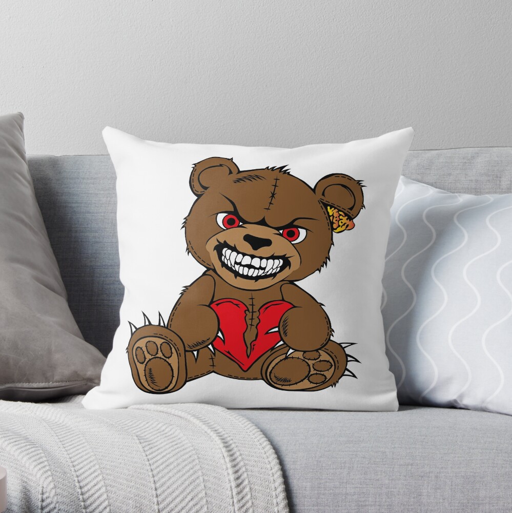 teddy bear throw pillow