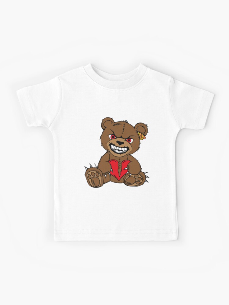 Evil Teddy Bear Cartoon Funny T Shirt 