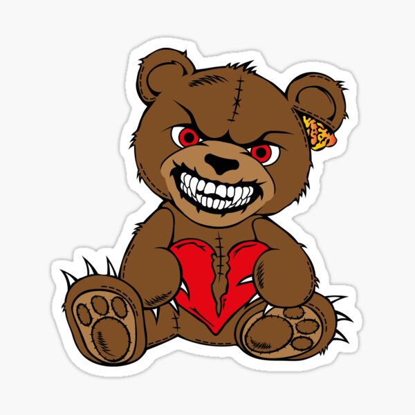Draw cute evil teddy bear cartoon mascot character design by Rezaaditia   Fiverr
