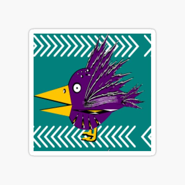 Aperçu de l'œuvre Ok - What Now?  Bird   teal créée et vendue par Maureen Zaharie.