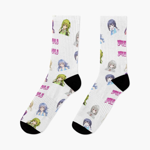 Item preview, six cute anime girls moshi moshi text designed and sold by Omniodise.