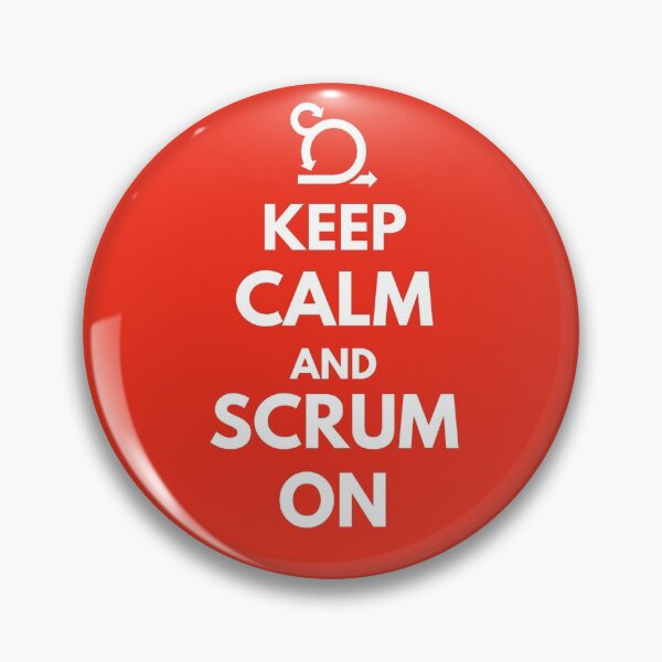 Artikelvorschau, Bleib ruhig und scrum an entworfen und verkauft von AgileBadAss.